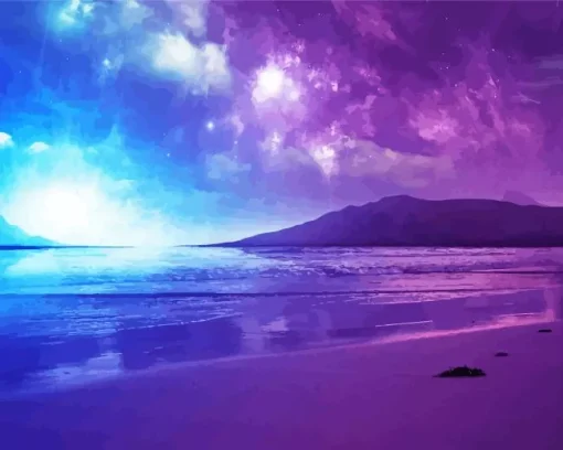 Blue And Purple Sunset Diamond Painting