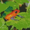 Blue And Red Frog Diamond Painting