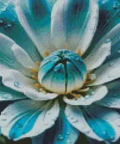 Blue And White Flower Diamond Painting