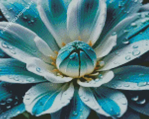 Blue And White Flower Diamond Painting