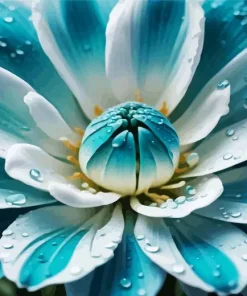 Blue And White Flower Diamond Painting