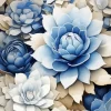 Blue And White Flowers Diamond Painting