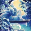 Blue And White Fox Pokemon Diamond Painting