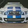 Blue And White Mustang Sport Car Diamond Painting