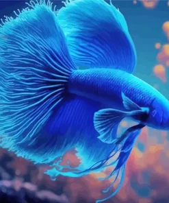 Blue Betta Fish Diamond Painting