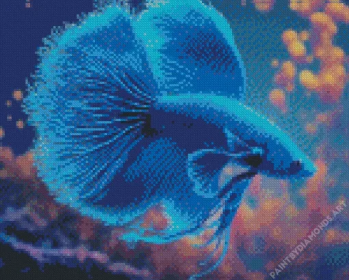 Blue Betta Fish Diamond Painting