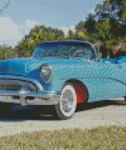 Blue Buick Skylark Diamond Painting