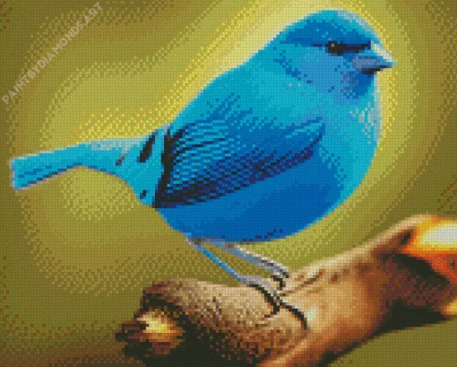 Blue Canary Bird Diamond Painting