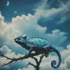 Blue Chameleon Diamond Painting