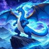 Blue Charizard Diamond Painting