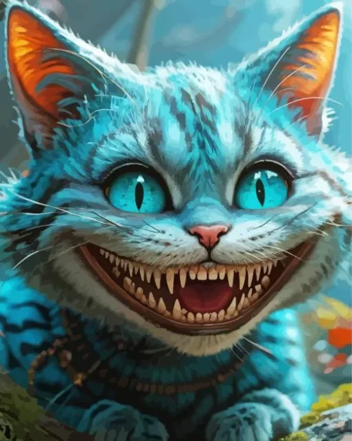 Blue Cheshire Cat Diamond Painting