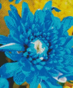 Blue Chrysanthemum Diamond Painting