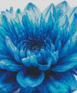 Blue Chrysanthemum Flower Diamond Painting