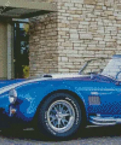 Blue Cobra Car Diamond Painting