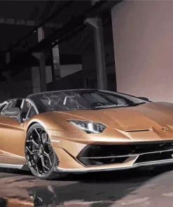 Brown Fancy Lambo Diamond Painting