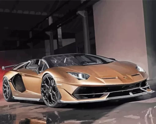 Brown Fancy Lambo Diamond Painting