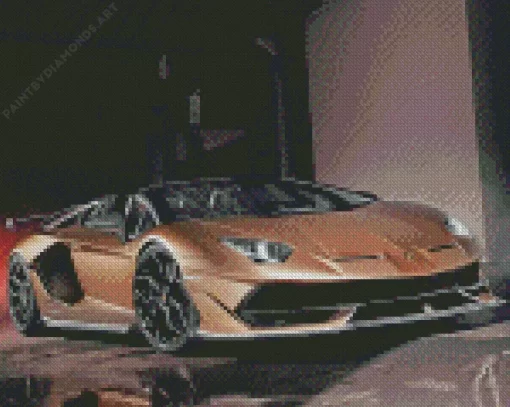 Brown Fancy Lambo Diamond Painting