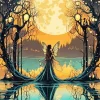 Cool Fairy Moon Art Diamond Painting