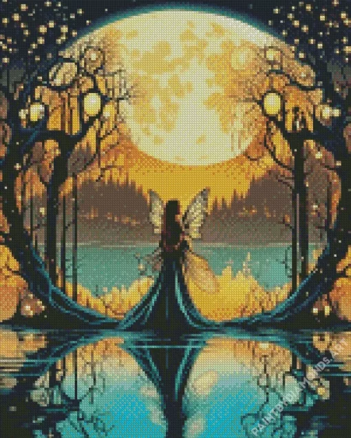 Cool Fairy Moon Art Diamond Painting