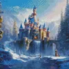 Cool Fantasy Mountain Castle Diamond Painting