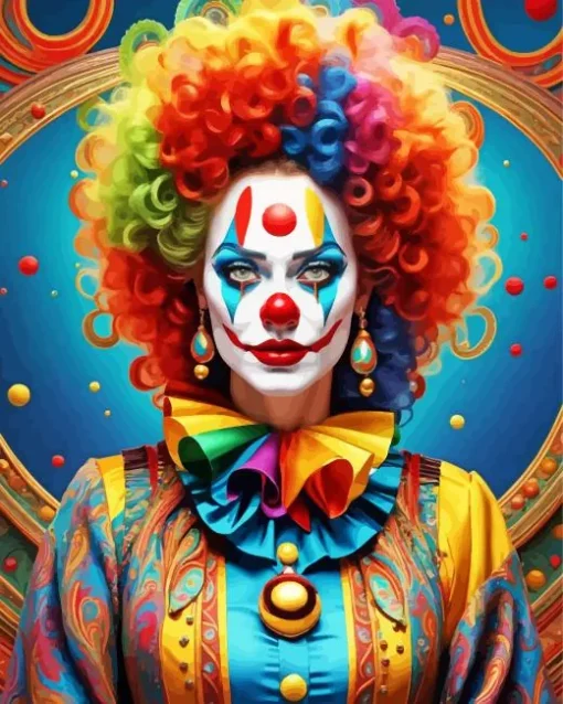 Cool Female Clown Diamond Painting