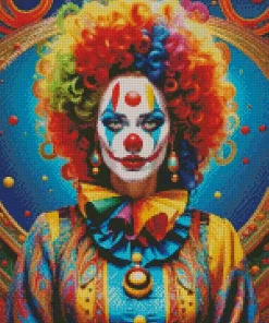 Cool Female Clown Diamond Painting