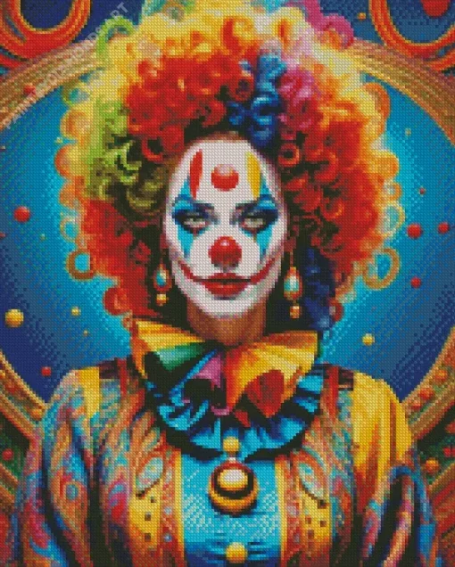 Cool Female Clown Diamond Painting