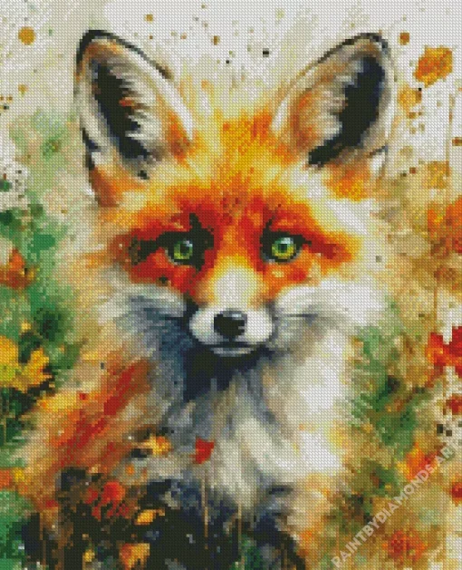 Cool Fox In Fall Diamond Painting