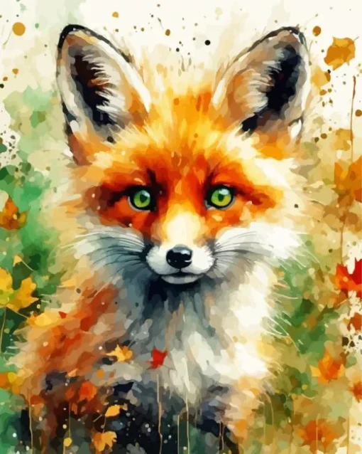 Cool Fox In Fall Diamond Painting