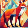 Cool Geometric Abstract Fox Diamond Painting