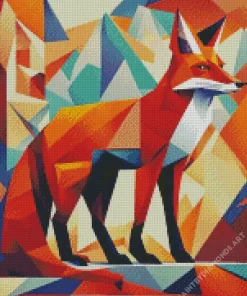 Cool Geometric Abstract Fox Diamond Painting