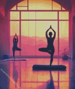 Cool People Practicing Yoga Art Diamond Painting