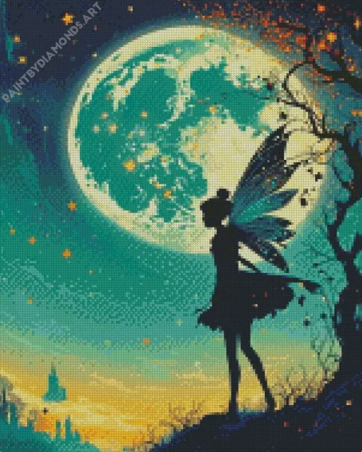 Cute Fairy Silhouette Diamond Painting