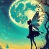 Cute Fairy Silhouette Diamond Painting