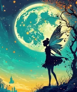 Cute Fairy Silhouette Diamond Painting