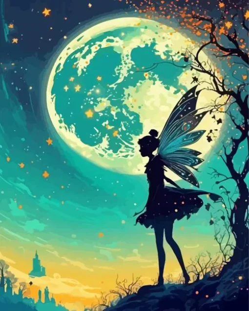 Cute Fairy Silhouette Diamond Painting