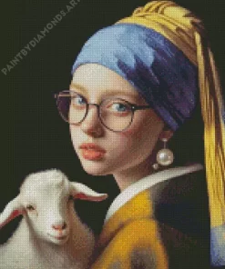 Cute Girl With Pearl Earring Diamond Painting