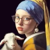 Cute Girl With Pearl Earring Diamond Painting