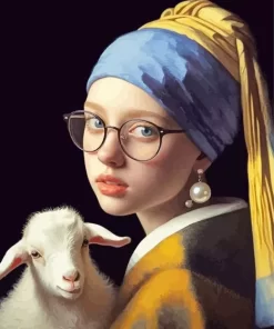 Cute Girl With Pearl Earring Diamond Painting