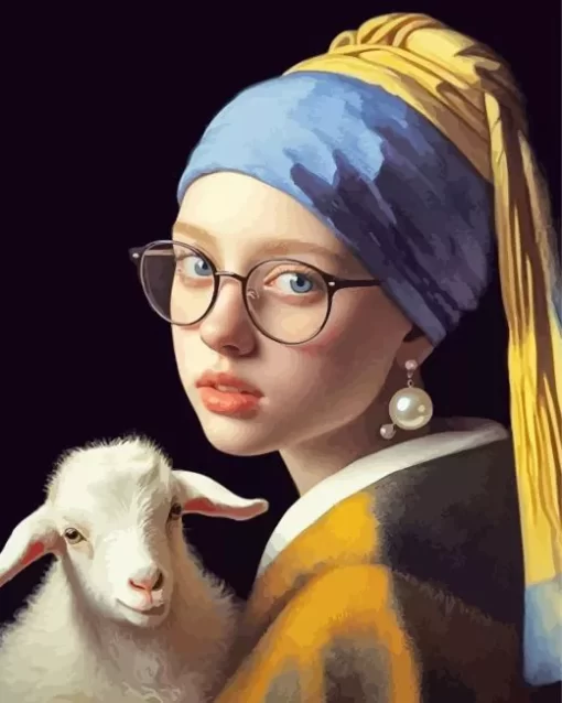 Cute Girl With Pearl Earring Diamond Painting