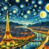 Eiffel Tower Van Gogh Art Diamond Painting