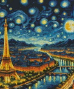 Eiffel Tower Van Gogh Art Diamond Painting