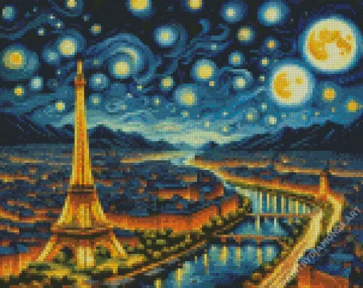 Eiffel Tower Van Gogh Art Diamond Painting