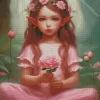 Elf Girl And Flower Diamond Painting