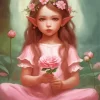 Elf Girl And Flower Diamond Painting