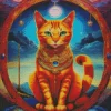 Fantastic Cat Art Illustration Diamond Painting