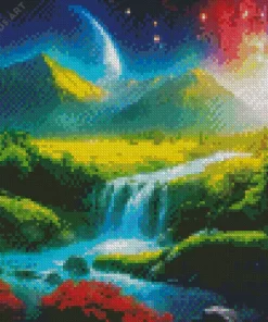 Fantasy Galaxy Landscape Diamond Painting