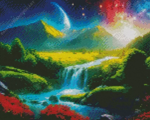 Fantasy Galaxy Landscape Diamond Painting