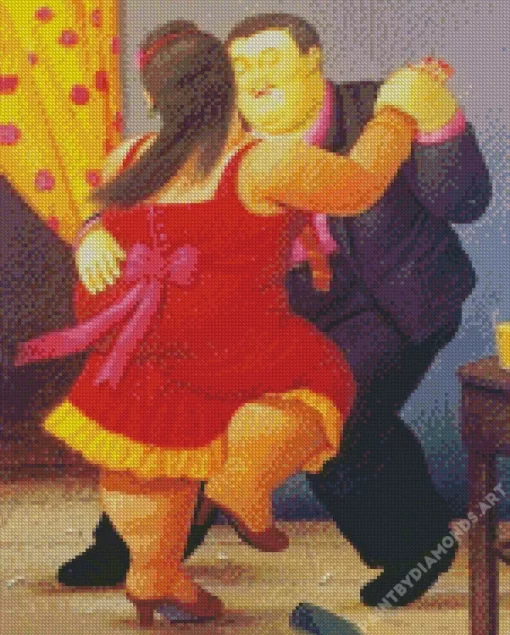 Fat Couple Dancing Diamond Painting