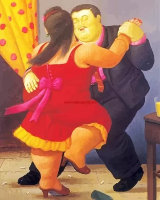 Fat Couple Dancing Diamond Painting